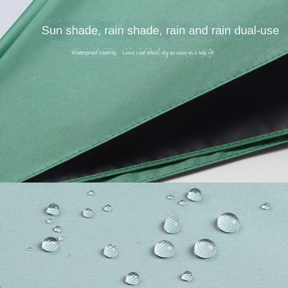 Mini Capsula Sombrilla Portable - Dual Use Sunshade and Rain Protection with Black Rubber Alloy Handle