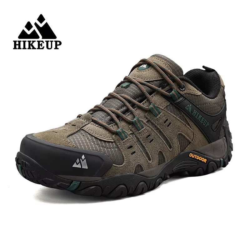 Men's Suede Leather Hiking Shoes - Durable Outdoor Trekking and Tactical Sneakers