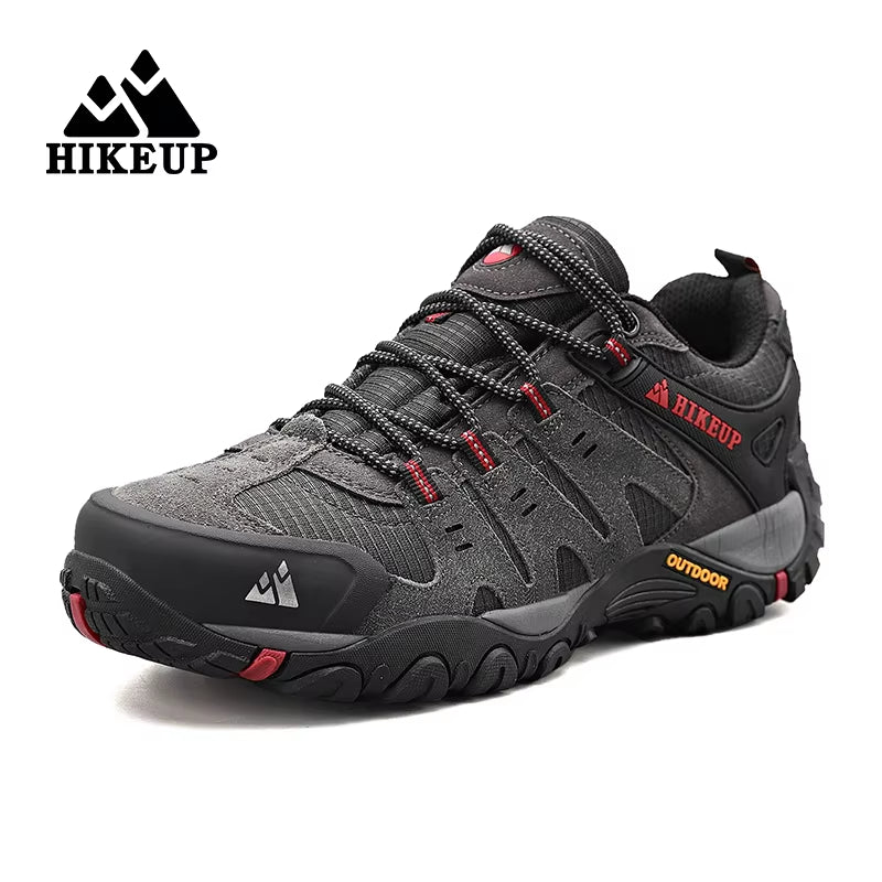 Men's Suede Leather Hiking Shoes - Durable Outdoor Trekking and Tactical Sneakers