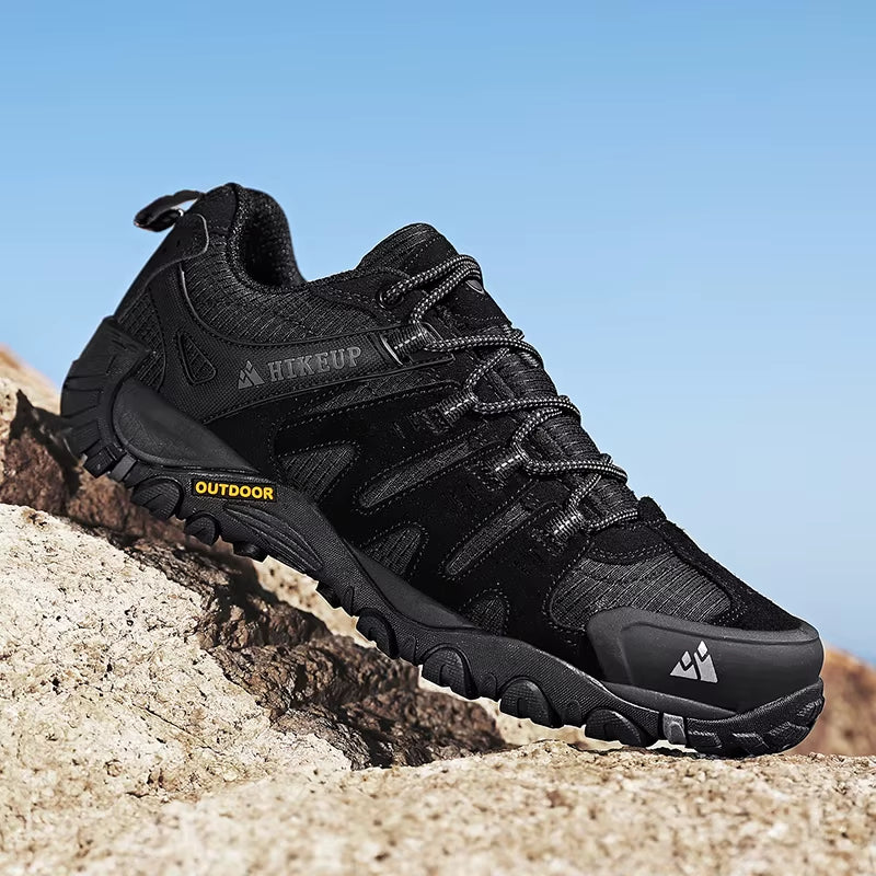Men's Suede Leather Hiking Shoes - Durable Outdoor Trekking and Tactical Sneakers