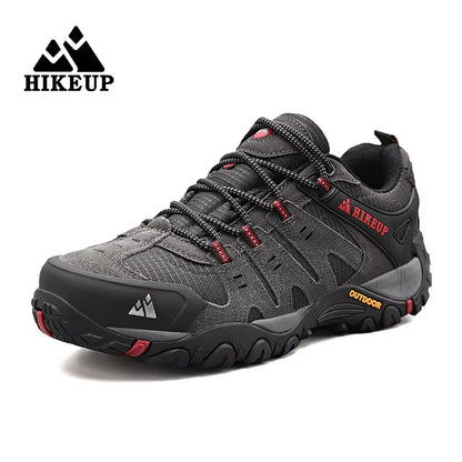 Men's Suede Leather Hiking Shoes - Durable Outdoor Trekking and Tactical Sneakers
